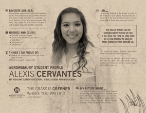 MCPS Student Spotlight Alexis Cervantes