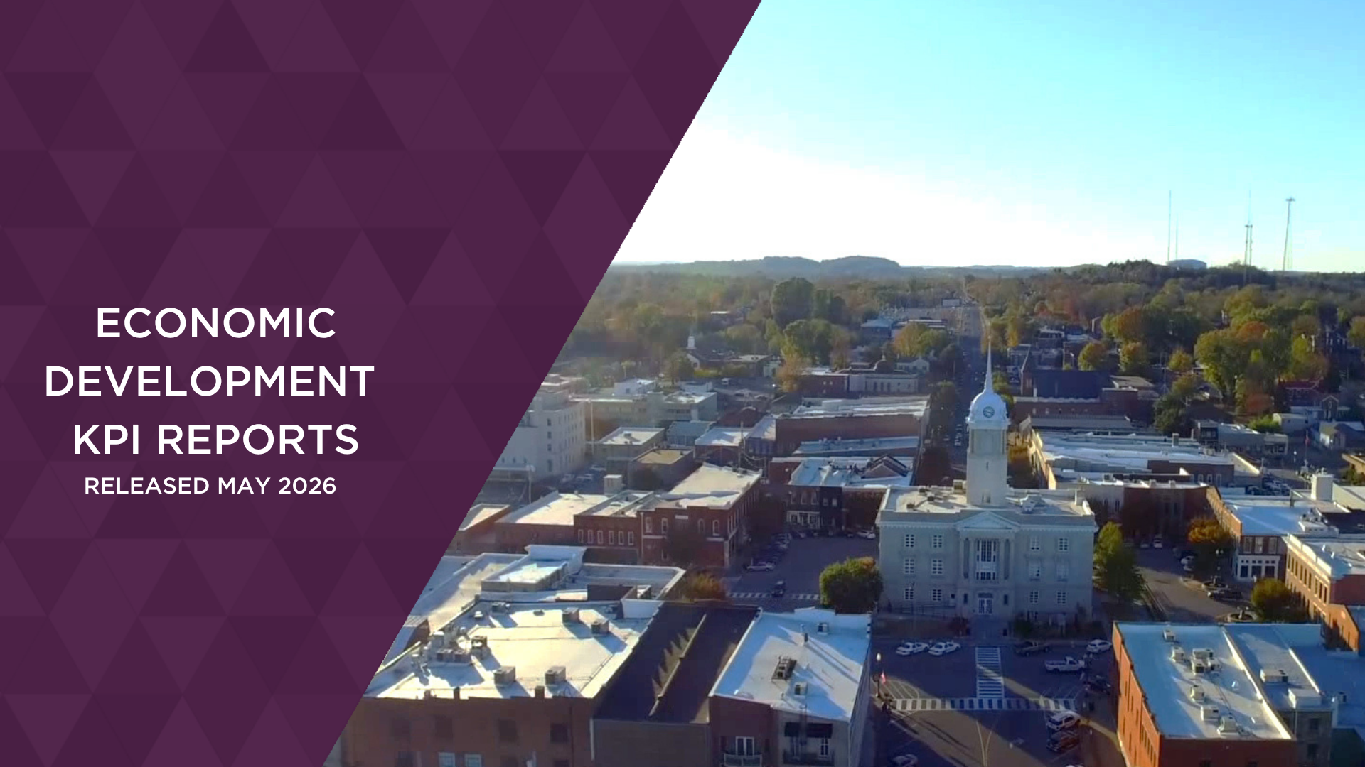 This is a photo of downtown Columbia with a description on the left-hand side.